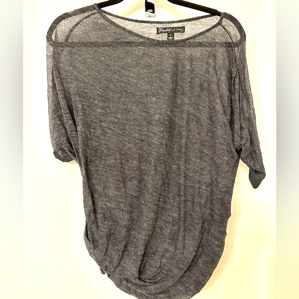 Elizabeth and James grey draped top